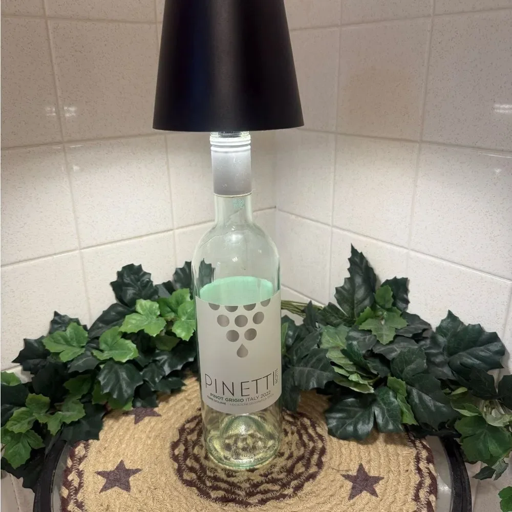 Wine Bottle Lamp Rechargeable Shade USB Touch On Off Ambient Light Bar Den